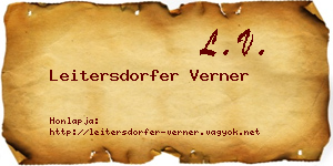 Leitersdorfer Verner névjegykártya